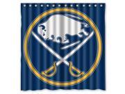 Buffalo Sabres 01 NHL Design Polyester Fabric Bath Shower Curtain 180x180 cm Waterproof and Mildewproof Shower Curtains Pattern01