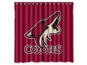 Phoenix Coyotes 03 NHL Design Polyester Fabric Bath Shower Curtain 180x180 cm Waterproof and Mildewproof Shower Curtains Pattern01