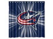 Columbus Blue Jackets 01 NHL Design Polyester Fabric Bath Shower Curtain 180x180 cm Waterproof and Mildewproof Shower Curtains Pattern01
