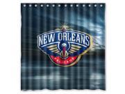 New Orleans Pelicans 03 NBA Design Polyester Fabric Bath Shower Curtain 180x180 cm Waterproof and Mildewproof Shower Curtains