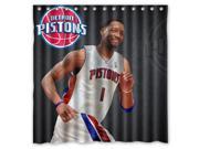 Detroit Pistons Andre Drummond 01 NBA Design Polyester Fabric Bath Shower Curtain 180x180 cm Waterproof and Mildewproof Shower Curtains