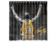 Los Angeles Lakers 04 NBA Design Polyester Fabric Bath Shower Curtain 180x180 cm Waterproof and Mildewproof Shower Curtains