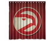 Atlanta Hawks 04 NBA Design Polyester Fabric Bath Shower Curtain 180x180 cm Waterproof and Mildewproof Shower Curtains