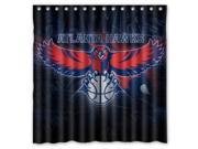 Atlanta Hawks 03 NBA Design Polyester Fabric Bath Shower Curtain 180x180 cm Waterproof and Mildewproof Shower Curtains