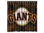 San Francisco Giants 03 MLB Design Polyester Fabric Bath Shower Curtain 180x180 cm Waterproof and Mildewproof Shower Curtains