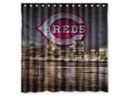 Cincinnati Reds 03 MLB Design Polyester Fabric Bath Shower Curtain 180x180 cm Waterproof and Mildewproof Shower Curtains