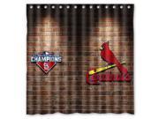 St Louis Cardinals 01 MLB Design Polyester Fabric Bath Shower Curtain 180x180 cm Waterproof and Mildewproof Shower Curtains