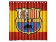 FC Barcelona 01 Design Polyester Fabric Bath Shower Curtain 180x180 cm Waterproof and Mildewproof Shower Curtains