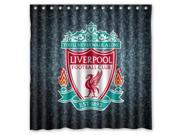 Liverpool FC 01 Design Polyester Fabric Bath Shower Curtain 180x180 cm Waterproof and Mildewproof Shower Curtains