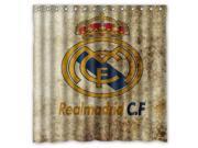 Real Madrid FC 02 Design Polyester Fabric Bath Shower Curtain 180x180 cm Waterproof and Mildewproof Shower Curtains