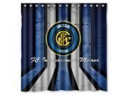 Inter Milan FC Design Polyester Fabric Bath Shower Curtain 180x180 cm Waterproof and Mildewproof Shower Curtains