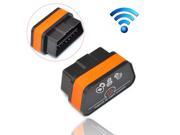 iKKEGOL Vgate iCar 2 Mini ELM327 OBD2 II WiFi Car Diagnostic Scan Tool for IOS iPhone iPad with Switch Auto Sleep Black Orange