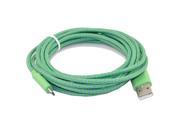 iKKEGOL 10ft 3M Fabric Braided Woven Micro USB Date Sync Charger Cable Cord for Samsung S3 S4 HTC Android HTC LG Nokia Motorola Green