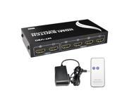iKKEGOL 4 Port Output 4x 2 Input HDMI Splitter Switch Box 1080P Blue Ray HDTV DVD HUB Remote Control with Power Supply