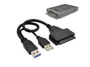 2.5 HDD USB 3.0 2.0 1.5Gbps Serial ATA SATA 7 15 22 Pin Converter Cable Free Hard Drive Case