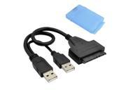 SATA 7 15 Pin 22Pin to USB 2.0 Adapter Cable For 2.5 HDD Laptop Hard Disk Drive free Protective Case