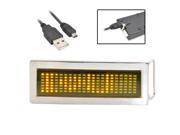 Programmable Rechargeable LED Scrolling DIY Text Flash Chrome Belt Buckle Party Yellow