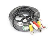 iKKEGOL 49ft 15M Video Audio 12V Power DVR Security CCTV Camera RCA BNC Cable Cord Lead