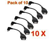 iKKEGOL pack of 10 USB 2.0 Female to Micro USB Male OTG On The Go Cable Adapter For Phone Tablet