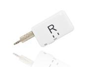 iKKEGOL Wireless Bluetooth Music Audio Transmitter Adapter A2DP Aux 3.5mm for TV MP4 DVD White