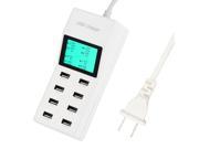 8 Port USB LED Display AC Wall Rapid Smart Charger Power Adapter Socket Detect