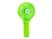 iKKEGOL Portable Mini Multifunction Handgrip Foldable Outdoor USB Rechargeable Fan Cooling Metal Clip Umbrella Hanger with Free 18650 Battery Green