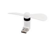 iKKEGOL 1W Portable Mini USB Fan Cooling Cartoon Desktop Fan Charging with Mobile Power Supply 5V for Outdoor or Indoor Activities Working Using White