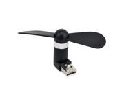 iKKEGOL 1W Portable Mini USB Fan Cooling Cartoon Desktop Fan Charging with Mobile Power Supply 5V for Outdoor or Indoor Activities Working Using Black