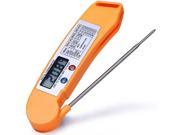 iKKEGOL Mini Foldable Cooking Thermometer Digital Food Thermometer Instant Read Thermometer Meat Thermometer for Kitchen Food Tools with Fodable Probe Orange