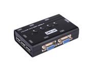 iKKEGOL 4 Ports USB 2.0 Manual KVM Switcher Box with 4 sets of VGA 1920*1440 Cables