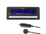 iKKEGOL 12V LCD Digital Car Voltage Monitor Battery Alarm Clock Temperature Thermometer