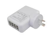 iKKEGOL 4 Port USB Output Home Wall Travel Charger 5V 2.1 Amp AC Power Adapter with AU Plugs for iPhone 5 Samsung Phone S3 S4
