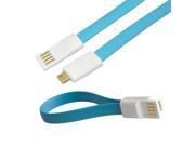 iKKEGOL® Magnet USB Type A to 5 Pin Micro USB Date Sync Charger cable for Android Samsung Galaxy S4 S5 Note 2 HTC Blue