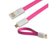 iKKEGOL® Magnet USB Type A to 5 Pin Micro USB Date Sync Charger cable for Android Samsung Galaxy S4 S5 Note 2 HTC Rose Pink