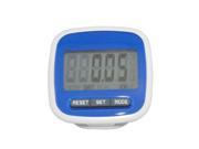 iKKEGOL LCD Run Step Pedometer Walking Mile Kilometer Calorie Distance Counter Fitness Sports Exercises Blue