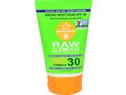 Raw Elements Eco Form Sunscreen SPF 30 Plus 3 oz