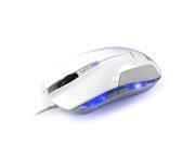 E 3lue EMS 109WH Cobra Adjustable 1600 DPI Wired USB Optical Gaming Mouse White