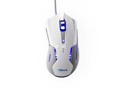 FOME E 3lue USB Wired Mazer EMS616 Gaming Mouse with 500 1200 1800 2500 Adjustable DPI CF Laptop PC Optical Mouse White FOME Gift