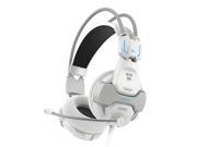 White E 3lue E Blue Cobra 707 Gaming Headset Headphone Earphone with Microphone Mic EHS016WH
