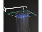 New 7.83 inch Rainfall Shower Head with Temperature Sensor Color Changing LED