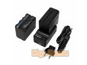 Charger TWO Camera Batteries SONY NP F950 NP F970 F330 F530 F550 BATTERY x2