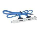 New 2 Port SATA Cable to eSATA Adapter Bracket