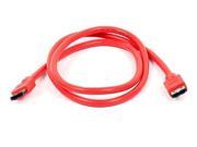 3 Ft 6 Gbps eSATA to eSATA External Serial ATA Data Cable Shielded Red new
