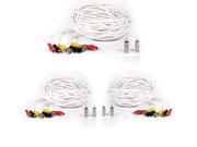 3 x 100ft Audio Security Camera Video Power Cable CCD BNC RCA CCTV DVR Wire Cord