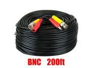 200 ft Premade Video Power BNC RCA Cable for Surveillance Security Camera Black