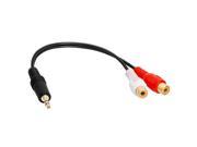 3.5mm 1 8 Stereo Male Mini Plug to 2 Female RCA Jack Adapter Audio Y Cable