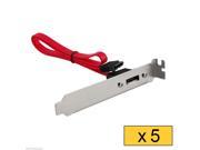 5 Pieces SATA to eSATA Cable Bracket Internal External Device Card Adapter