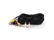 VideoSecu 50ft Video Power Extension Cable Wire Cord for CCTV Security Camera DVR System with Free RCA BNC Adapters 1JD