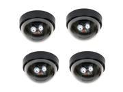 VideoSecu 4 Packs of Dummy Dome Surveillance Camera Fake Infrared IR LED CCTV Imitation Simulated Home Security Camera with Blinking Flashing Light Indoor BFN