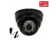 VideoSecu Vandal Proof Outdoor Indoor Weatherproof IR Day Night Vision Built in 1 3 Sony CCD Security Camera 480 TV Lines 3.6mm Wide Angle View with Power Sup